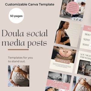 Doula Instagram Posts, Editable Templates for Social Media, Birth Marketing, Postpartum Content, Canva Designs, Birth Workers