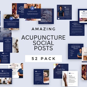 Acupuncture Social Media Posts | Instagram for Acupuncture Marketing | Canva Template Social Media Acupuncture | Acupuncture Business Post