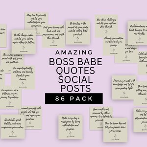 Boss Babe Quotes | Women Empowerment | Girl Boss | Boss Babe Instagram Templates | Instagram Post | Instagram Post Templates | Branding