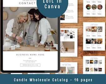 Candle Wholesale Catalog Template - Editable Line Sheet (Canva)