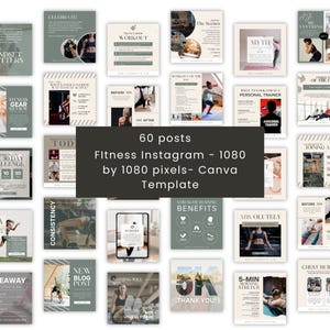 Fitness Instagram Post-Vorlagen - Engagierte Canva Designs für Trainer - Verbessere deine Social Media-Präsenz - Anpassbare Fitness Posts