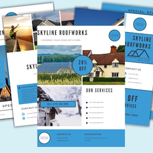 Home Services | Roofing Flyer | Builder Flyer | Home Improvement | Flyer Template | General Contractor Flyer | Construction Flyer Templates