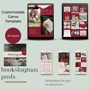 Book Lover | Editable Canva Templates | Bookstagram Template | Editable Book Instagram Posts | Book Lovers Social Media Posts