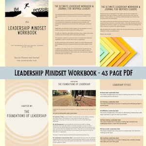 Leadership Growth Mindset | Ultimate Coaching Workbook: Leadership Mindset Workbook | Leadership Journaling Affirmations| Leadership Mindset
