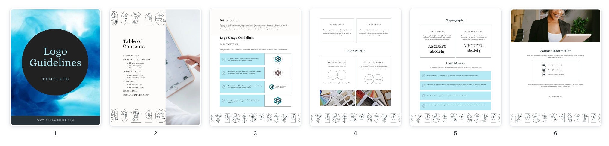 Logo Guidelines Template | Branding Kit | Canva Template | Branding ...