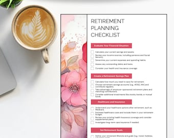 Retirement Planning Checklist: Simple Retirement Planner (Printable PDF)
