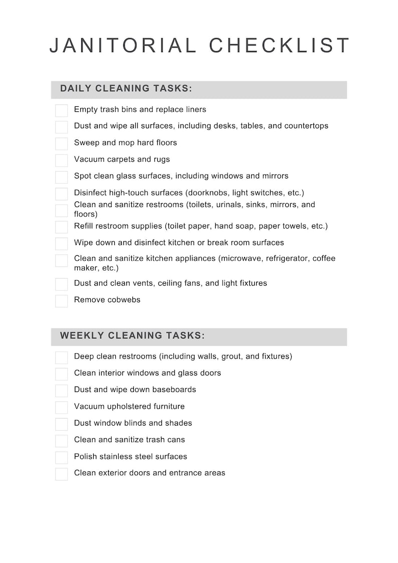 Cleaning Checklist Cleaning Template Cleaning Business Template Cleaning Checklist Cleaning Template Cleaning Business Template