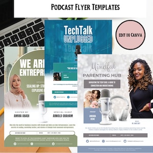 Diy Podcast Flyer Canva Template | Instagram Live |  | Talk Show Flyer | Podcast Cover Art | Podcast Marketing | Flyer Template For Podcast