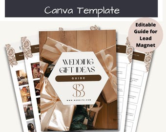 Wedding Gift Guide Canva Template, Lead Magnet (Digital Download)