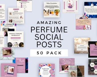 Instagram Post Template Perfume | Social Media Posts Perfume Business | Editable Canva Social Media | Perfum Marketing | Social Template