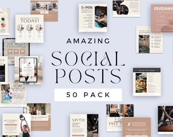 Instagram-postsjablonen voor fitness: 50 canva-ontwerpen voor sociale media
