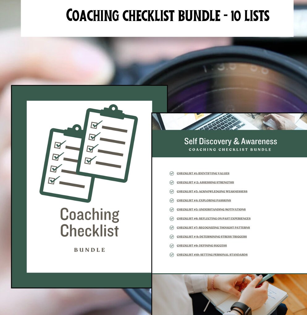 Coaching Checklist Bundle: Personal Growth & Well-being (printable PDF ...