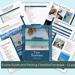 Cruise Guide Template: Travel Agent Vacation Planner (Editable Canva)