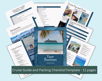 Cruise Guide Template: Travel Agent Vacation Planner (Editable Canva)