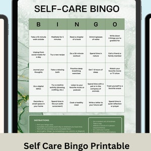 Self-Care Bingo Card: 25 Mental Health Activities (Digital Download)