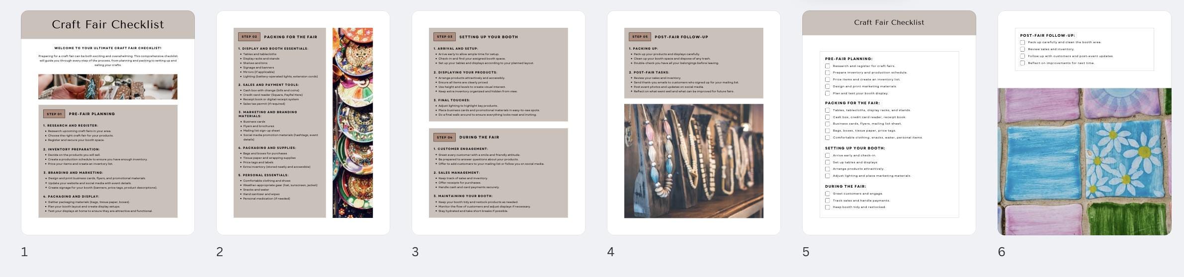 Craft Fair Checklist – Printable Vendor Event Planner – Editable Canva ...