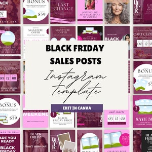 Social Media Flyers | Black Friday Social Media Canva Template | Black Friday Social Media Posts | Black Friday Flyer | Instagram Posts