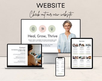 Therapeut Website Template: Individuell anpassbare Verkaufsseite (Canva)