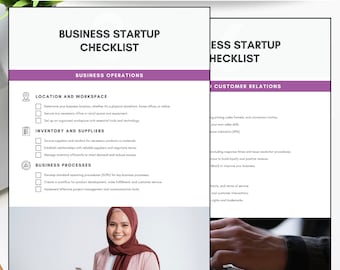 Business Startup Checklist: Printable Office Organizer (PDF Download)