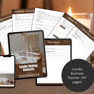 Candle Making Business Planner: 207 Editable Canva Pages (Digital Download)