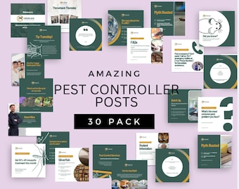 Socialemediaberichten ongediertebestrijding: canvasjablonen (30 berichten)