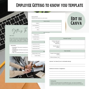 Employee Favorite Things Survey | Staff Appreciation | Teacher Appreciation | Getting To Know You | Teacher Template | All About Me