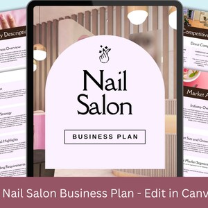 Nail Salon Business Plan Canva Template: 34-page Salon Planner (digital ...