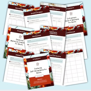 Self Esteem Worksheets for Adults | Confidence Building Worksheets | Overcome Negative Self Talk | Self Confidence | Coaching Worksheets