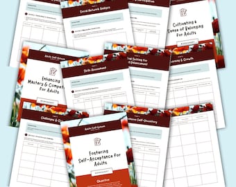 Self-Esteem Worksheets for Adults: Confidence Building Canva Template