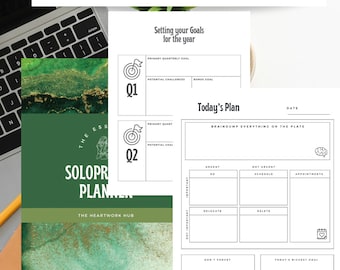 Solopreneur Planner: Daily, Weekly, & Financial Tracker (Digital Download)