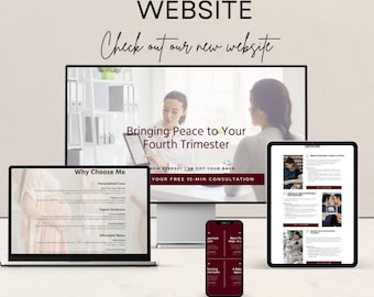 Lactation Consultant Website Template: Canva Landing Page (Digital Download)
