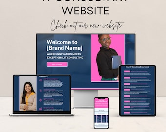 IT Consulting Website Template: Clean Canva Landing Page