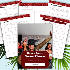 Dance Coach Planner | Dance Team Planner | Dance Teacher Canva Template | Dance Season Planner | Dance Instructor Planner Editable Template