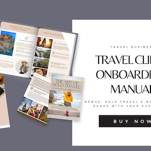 Travel Agent Form Canva Template | Client Onboarding Manual Travel Agency | Canva Download | Travel Advisors | BONUS: Solo Travel Tips PDF