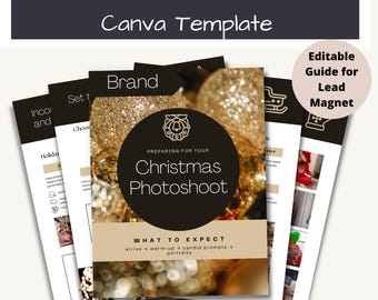 Christmas Photoshoot Guide, Family Photo Poses & Holiday Photography Tips, Editable Templates for Xmas Memories