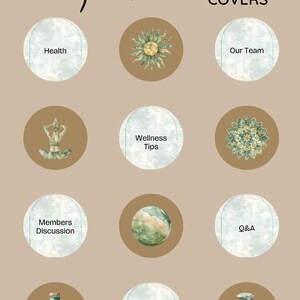 Yoga Instagram Highlight Covers: Elegant Social Media Icons (Canva Template)