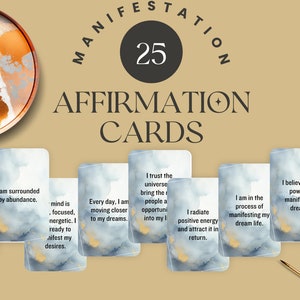 Tarjetas de Manifestación / Afirmaciones de Manifestación / Baraja de Tarjetas de Afirmación / Tablero de Visión / Citas Positivas para Imprimir