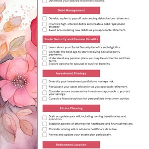 Printable Retirement Planning Simple Checklist | Retirement Planner ...