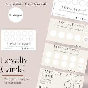 Editable Rewards Card | Lash Card | Minimalist Loyalty Card Template | Hair Stylist | Client Royalty Card | Editable Loyalty Card