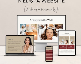 Medspa Website Landing Page Template: Editable Canva Design