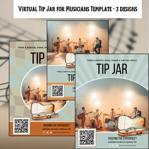 Tip Qr Code | Tips Accepted | Venmo Qr Code Sign | Tips Appreciated Template | Retro Minimalist | Fully Editable In Canva | Scan To Pay