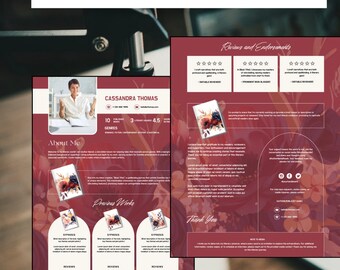 Author Media Kit Template: Editable Canva Design