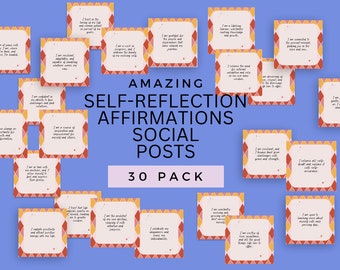 Self-Reflection Affirmation Social Media Posts: Canva Template (30)