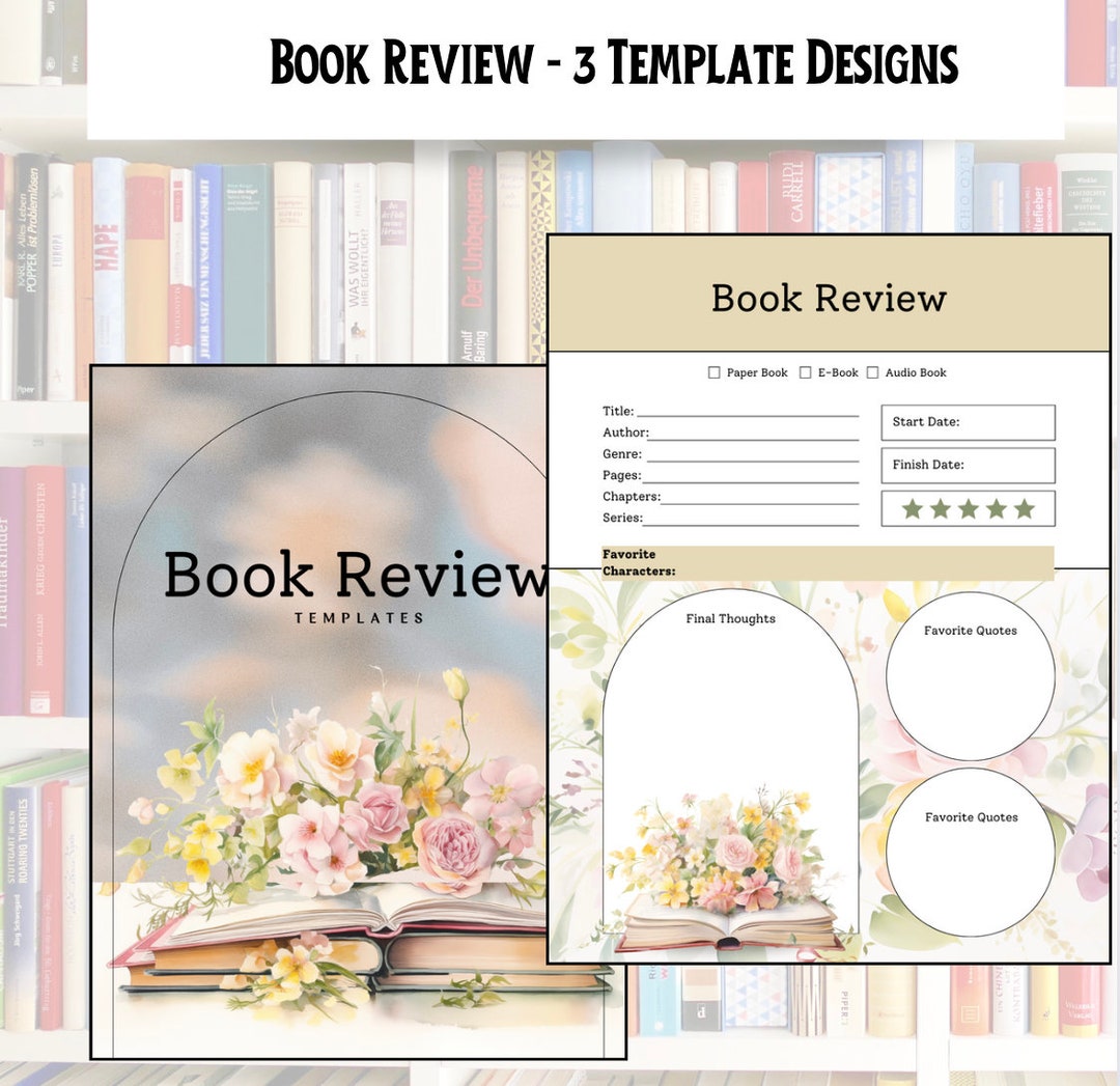 Book Review Templates Printable Book Review PDF Bookstagram Templates Book Review Templates Printable Book Review PDF Bookstagram Templates