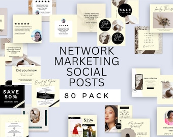 Modelli Canva per il Network Marketing: 80 post sui social media