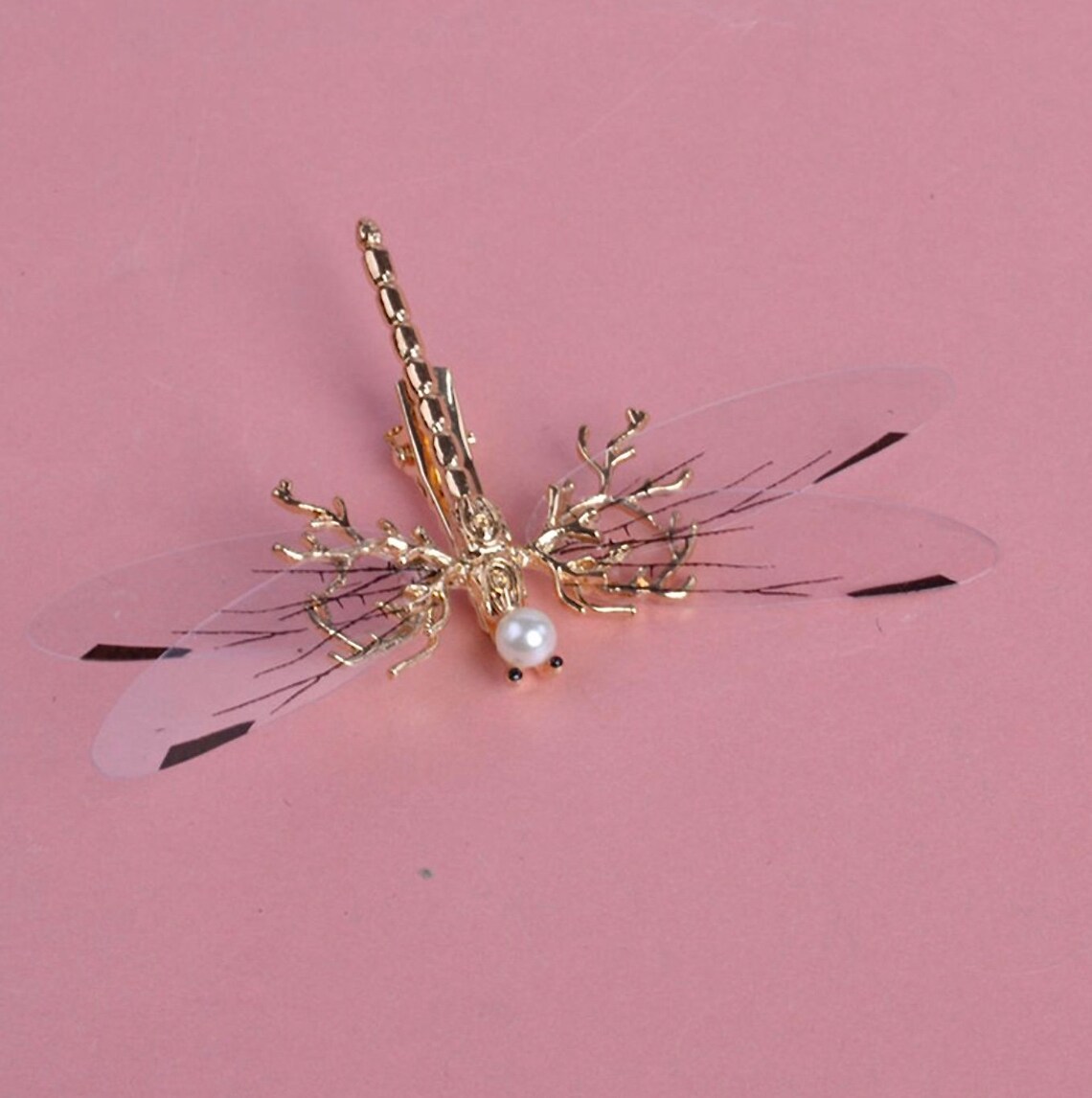 Big Dragonfly Hair Clip Hair Jewelry Bridal Hair Bride Etsy