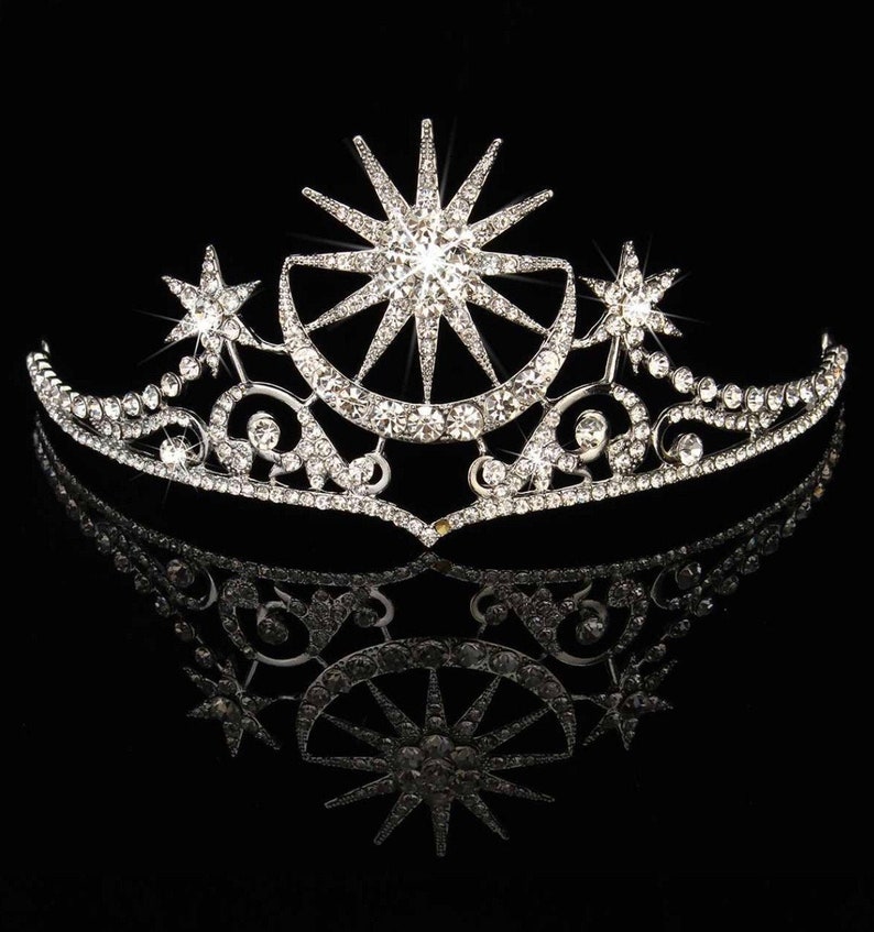 ART DECO Moon and Stars Glamour Girl Tiara 