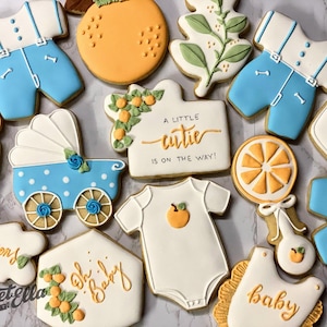 Baby Shower Cookies, Coming Soon baby shower cookies, Cute Gender reveal cookies, Baby cookies, ONE DOZEN (12)