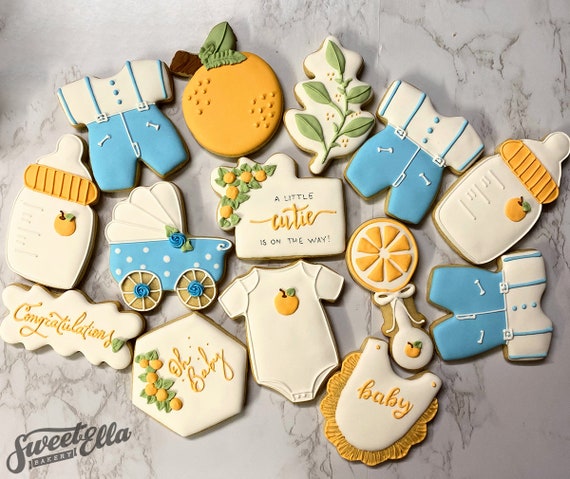 Baby Shower Cookies, Coming Soon Baby Shower Cookies, Cute Gender