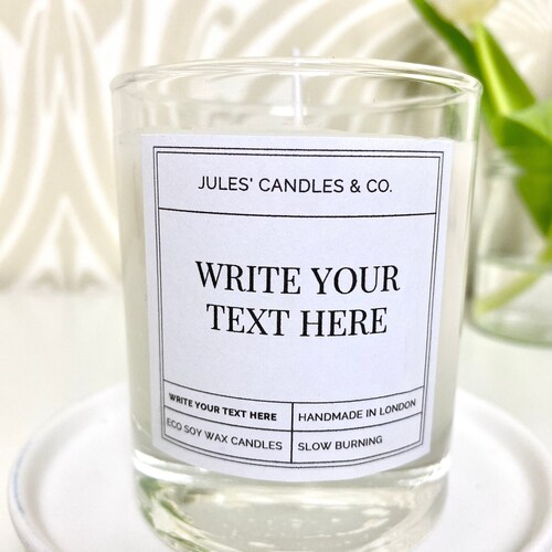 LETTER BEAD CANDLE Personalised Eco Soy Wax and Scented Etsy UK